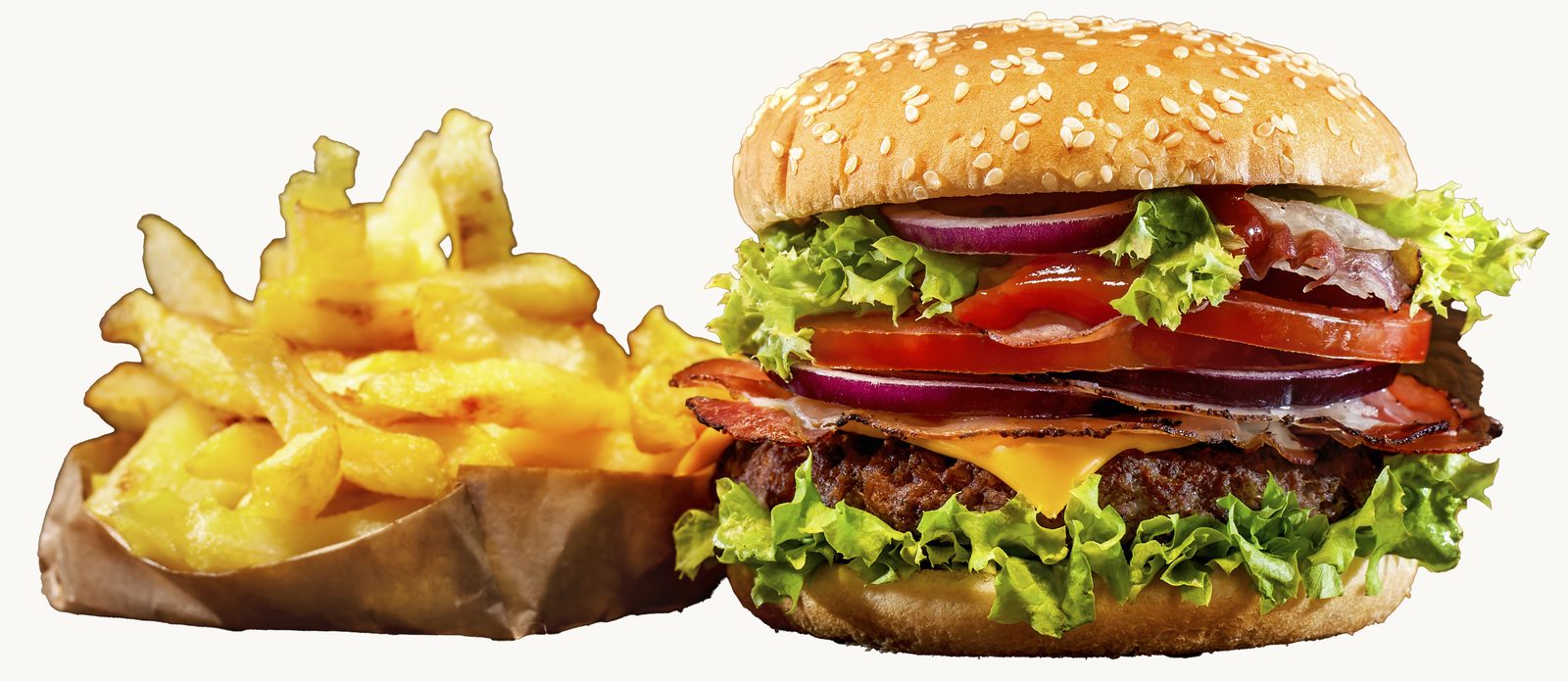 Half-pound burgers
